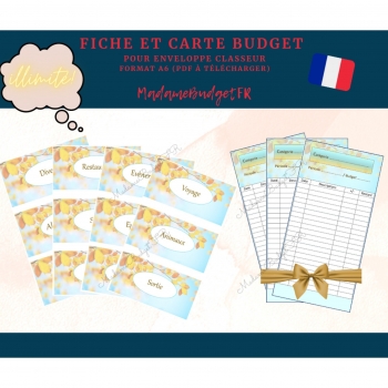 Etiquette pour enveloppe budget a5 - a6 pdf à télécharger : par  madamebudgetfr