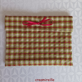 Enveloppe cadeau tissu houx pour billet : noel par creamireille
