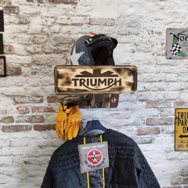Porte casque moto Triumph - cadeaux motard - idée cadeau