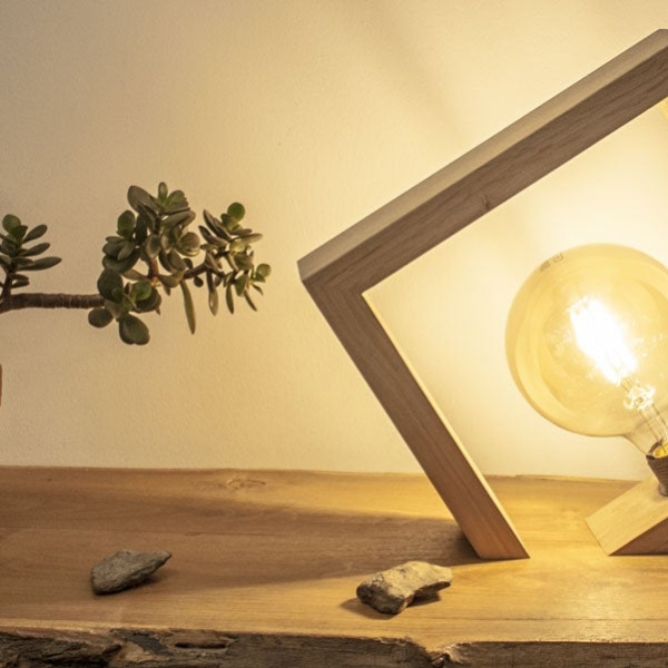 Gradation chronométrée En bois Ornements décoratifs Fusion Cire Lampe  Aromathérapie Lampe de chevet Lampe de table