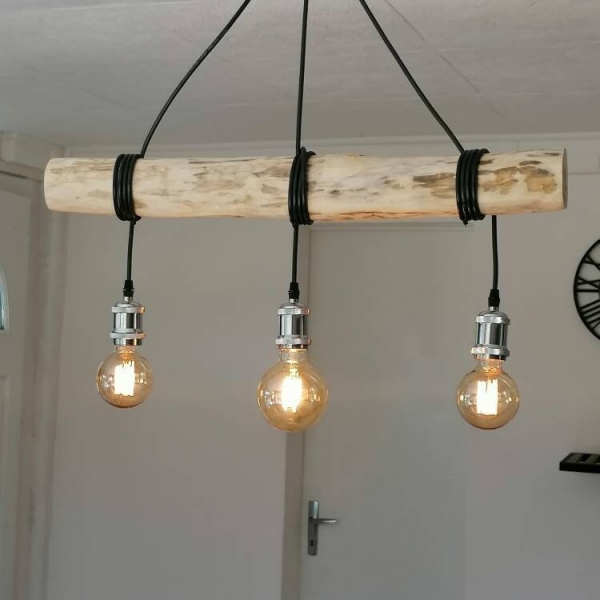 Lustre en bois flotté, suspension luminaire en bois flotté, lampe suspendue  contemporaine, lampe de plafond, éclairage - Un grand marché