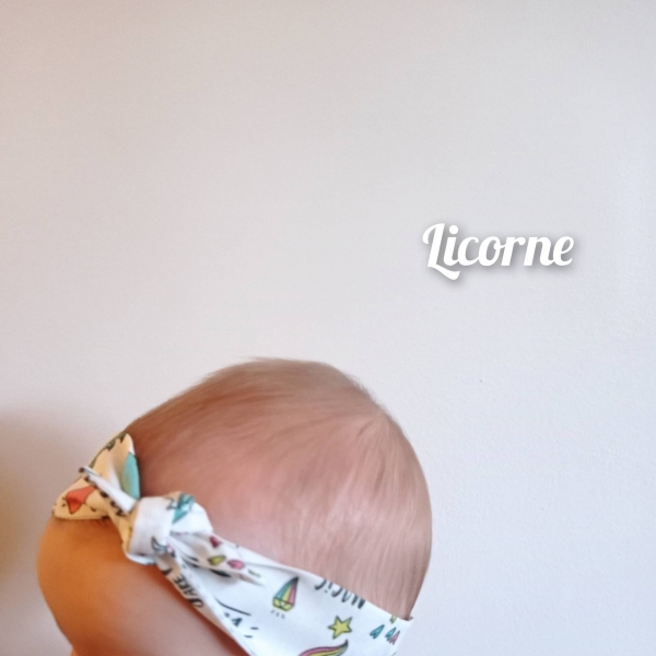 Bandeau bébé à nouer réglable - baby headband cheveux