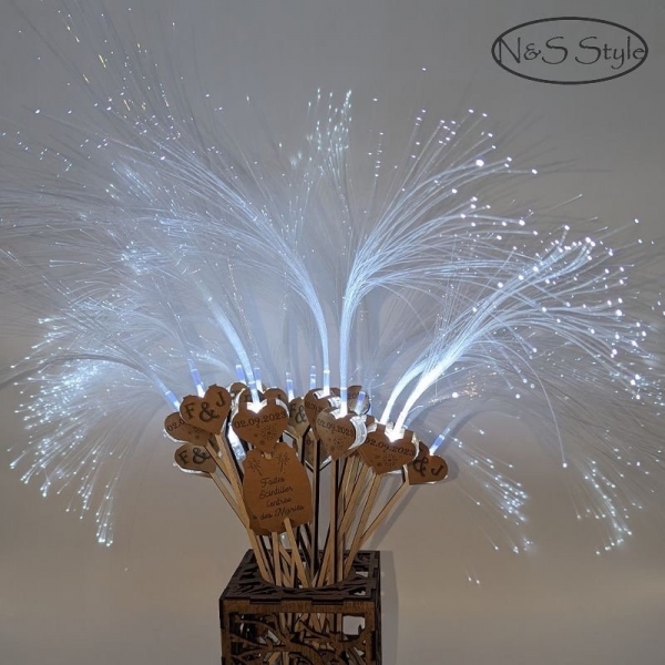 Cierge magique scintillant fibre led lumineux pour faire scintiller mariage  fête baptême anniversaire : accessoires-autres-accessoires par ns-style