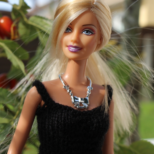 Perruque Barbie avec collier et bracelet, femme