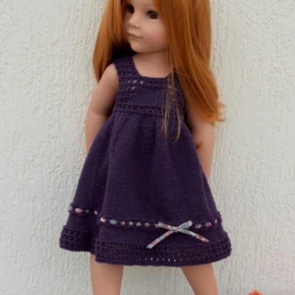 Fiche tricot : robe et gilet azalea pour poupées de 46-52 cm :  patrons-et-modeles par 1000et1choses