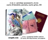 Protège passeport - porte cartes paon 03