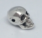50 perles en métal argenté tête de mort 8 x 10 mm - zamac