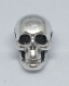 50 perles en métal argenté tête de mort 8 x 10 mm - zamac