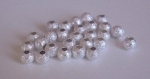 50 perles en métal dépoli 4 mm