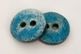 Lot de 2 gros boutons fait main 3 cm - pâte polymère fimo - handmade polymer clay buttons