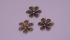 20 calottes filigrane 17 mm bronze - fleur