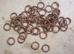 1000 anneaux couleur cuivre 6x0.7 mm - iron jump rings, nickel free, red copper color