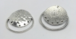2 pendentifs / chandeliers argentés 30,5x 29,5 mm