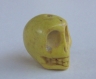 10 perles tête de mort jaune 13x12 mm - howlite