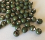 30 perles rondes en porcelaine 6 mm - (vert)