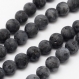 50 perles labradorite noire givrée 6 mm