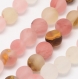 Perles tigerskin givrées (x45 perles) perles en verre 8mm