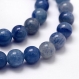 20 perles aventurine bleue - 8 mm