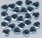Pc65*** 30 pierres à coudre à facettes acrylique cŒur 16mm bleu aigue-marine