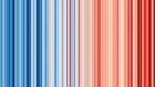 Totebag ethique warming stripes coton bio réchauffement climatique écologie shopping bag warming stripes bandes de réchauffement climatique
