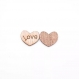Mini coeurs en bois, 100 pièces, inscription du mot love accessoire rustique décoration de table de mariage déco mariage bohème et champêtre