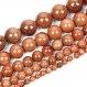 Lots de perles en pierre de soleil naturelle  percées fourniture créative pour bijoux bracelets  8mm lithothérapie