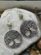 Boucles d'oreilles arbre de vie jade