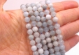 X20 perles en aigue-marine naturelle, ronde, grade ab, 6mm