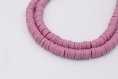 X1 chapelet perles heishi en pâte polymère couleur divers couleurs ~40 cm