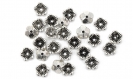 Coupelles fleur argent antique 10mm , caps métal argent fleur - antique silver flower bowls 10mm, silver metal flower caps