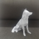Figurine en lowpoly husky