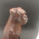Figurine en low poly du chien boxer