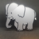 Plaque de porte décorative avec ou sans prénom theme éléphant