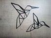 Decoration murale / origami / modèle oiseau