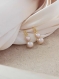 Clous en perles doubles élégantes, boucles d’oreilles minimalistes en perles, boucles d’oreilles à deux perles, bijoux femme gemolia