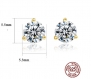 Boucles d’oreilles femme triangle diamant 0.50 carat en argent cadeaux de demoiselle d’honneur gemolia