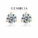 Boucles d’oreilles femme triangle diamant 0.50 carat en argent cadeaux de demoiselle d’honneur gemolia