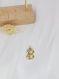 Délicat pendentif initial zircon personnalisé en or 18 carats, charme de lettre, charme de lettre d’alphabet minimaliste, gemolia