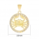 Délicat pendentif médaille 12 signe astrologique plaqué or, bijoux femme gemolia