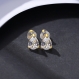 Boucles d'oreilles diamant femme en forme de poire argent 925 cadeaux de demoiselle d’honneur gemolia