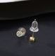 Minuscules boucles d'oreilles femme argent minimaliste diamant 3.4mm cadeaux de demoiselle d’honneur gemolia