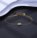 Bracelet femme minuscule baguette en argent avec diamant incrustée cadeaux de demoiselle d’honneur gemolia