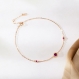Bracelet femme de cheville triple cristal cadeaux de demoiselle d’honneur gemolia