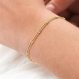 Bracelet chaine satellite double tours duo à perles fines • bracelet délicat • bracelet minimaliste • bijoux femme gemolia