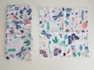 Lot de 8 mouchoirs enfant - tissu lavable (thème : papillons et libellules)