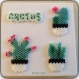 Tableau cactus en perles miyuki et tissage peyote