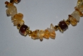 Bracelet souple en citrine jaune et perles de verre