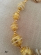 Bracelet en perles de verre de murano authentiques feuille d'or,fermoir gold filled,de 19 à 25 cm de longueur,