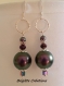 Boucles d'oreilles en perles nacrées swarovski et argent 925,billes de 12 et 4 mm de diamètre,crochets d'oreilles en argent,