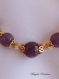 Collier tour de cou en perles authentiques rubis sur chaine serpentine plaquée or,5 perles rubis de 10, 8 et 6 mm de diamètre,